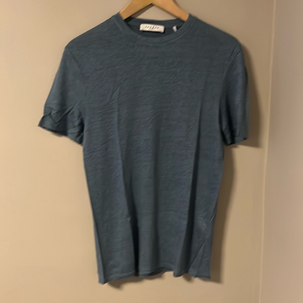 Blue Sandro small linen tee
